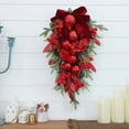 thumbnail image 4 of Christmas Inverted Tree Decoration with Pinecones & Berries, 20-Inch Upside Down Hanging Door Wall Decor, Inverted Christmas Tree Ornament for Holiday Home & Festival Display, 4 of 8