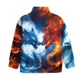 thumbnail image 5 of Uorisanigo Girls Half Zip Sweatshirt with Long Sleeve, Oversized Fire Ice Dragon Sweatshirts for Teen Girl, Fashion Quarter Zipper Cropped Sweatshirt Fall Winter Clothes Outerwear, 5 of 7