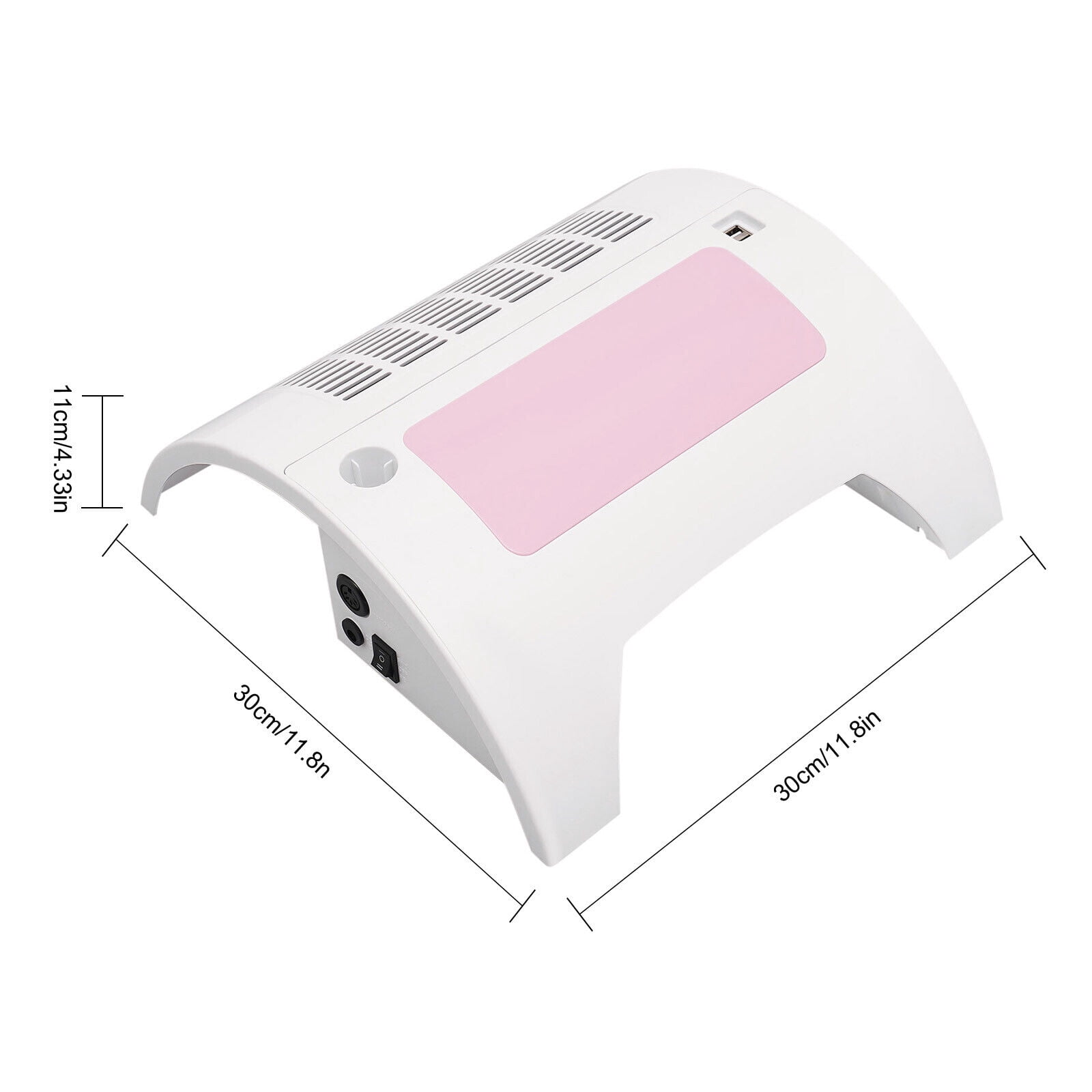 5 in 1 Nail Lamp with UV LED Light, Dust Collector, Drill, USB Light, 60W Fast Curing, 30s/60s/90s Timer, for Home Salon Manicure Pedicure Gift