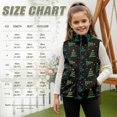 thumbnail image 6 of Xoenoiee Christmas Tree Print Girls Fleece Vest Outerwear Xmas Lightweight Sleeveless Zip up Jacket with Pockets Warm Polar Soft Fall Winter, Size 3T, 6 of 7