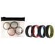 thumbnail image 1 of Juego de anillos escalonados de boda de silicona de 2 capas - Negro por ROQ para hombres - Anillo de 4 x 15 mm, 1 of 9