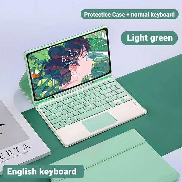 Samsung Tablet Cover Keyboard For Samsung Galaxy Tab A8 10.5 A7 S6 Lite Tablet Cover For Samsung Tab 10.4 S7 FE S8 Plus Case English Package 1 A7 10.4in