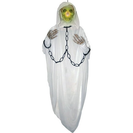 5' White Reaper Light-up Chained Halloween Decoration