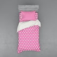 thumbnail image 2 of Ambesonne Pink Bedding Set 4 Pcs, Vertical Hexagons Dots, Queen, Pale Blue White Pink, 2 of 3