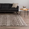 thumbnail image 2 of Addison Reston Boho Trellis Shag Khaki Area Rug, 2 of 8