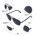 thumbnail image 5 of Lentes de Sol Tommy Hilfiger Hombre Outlook Marco de Metal Color Plateado con Filtro 100% UV, 5 of 5