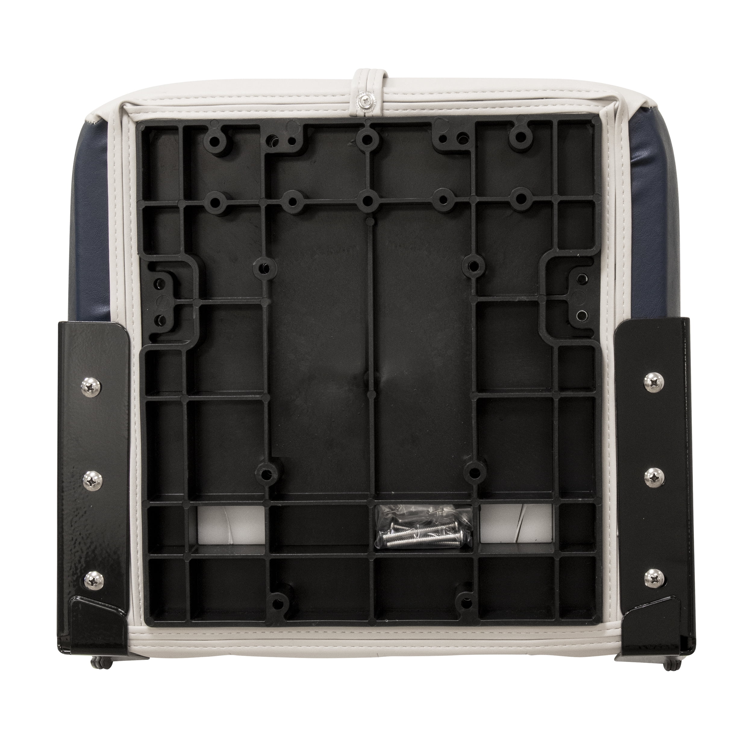 Wise BM1461-986 Premier Series Pontoon High Back Fold Down Seat, Platinum / Navy / Cobalt