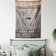 thumbnail image 4 of Rustic Tapestry, Old Wooden Garage Door American Native Country Farm Style Artwork Image, Wall Hanging for Bedroom Living Room Dorm Decor, 40W X 60L Inches, Antique White Grey, by Ambesonne, 4 of 5