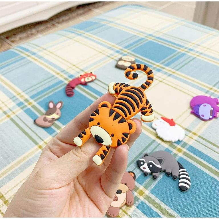 Fridge Magnets Kids Cartoon Zoo Animal Magnetic Toys Toddler Refrigerator  Magnets for Whiteboard Baby Magnets 