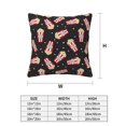 thumbnail image 2 of Throw Pillow Covers, Cute Popcorn Starry Sky Black Soft Square Pillow Cases with Invisible Zipper for Couch Bed Sofa, Farmhouse Fall Home Decor 16"x16", 2 of 7