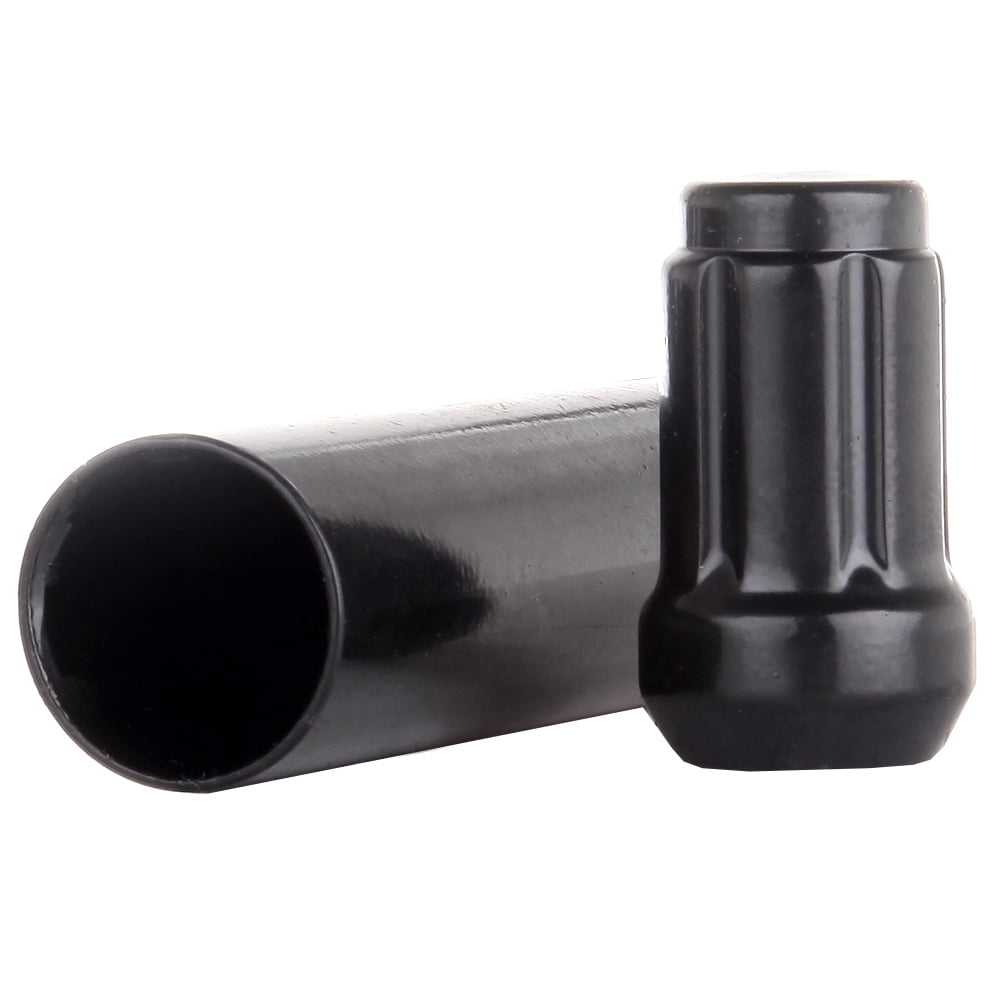 CCIYU Set of 23 Black Chrome Spline Wheel Lug Nuts + 2 Keys for Ford Explorer/Explorer Sport Trac/Mustang for Jeep Commander/Liberty/Wrangler 2010-2014 12mmX2.0 Drive Close End 1.38" Tall