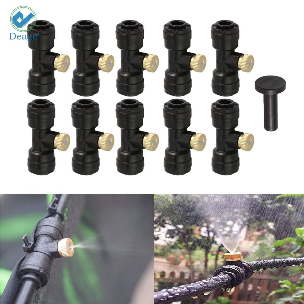 Irrigation Misting Nozzles Kit Patio Cooling System Accessories Set Coil Hose