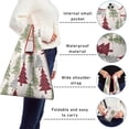 thumbnail image 5 of 5 Pack Foldable Shopping Bag,Multicolor Christmas Tree Pattern Reusable Grocery Bags with Pockets,Large Reusable Tote Bags with Handles Waterproof & Lightweight, 5 of 6