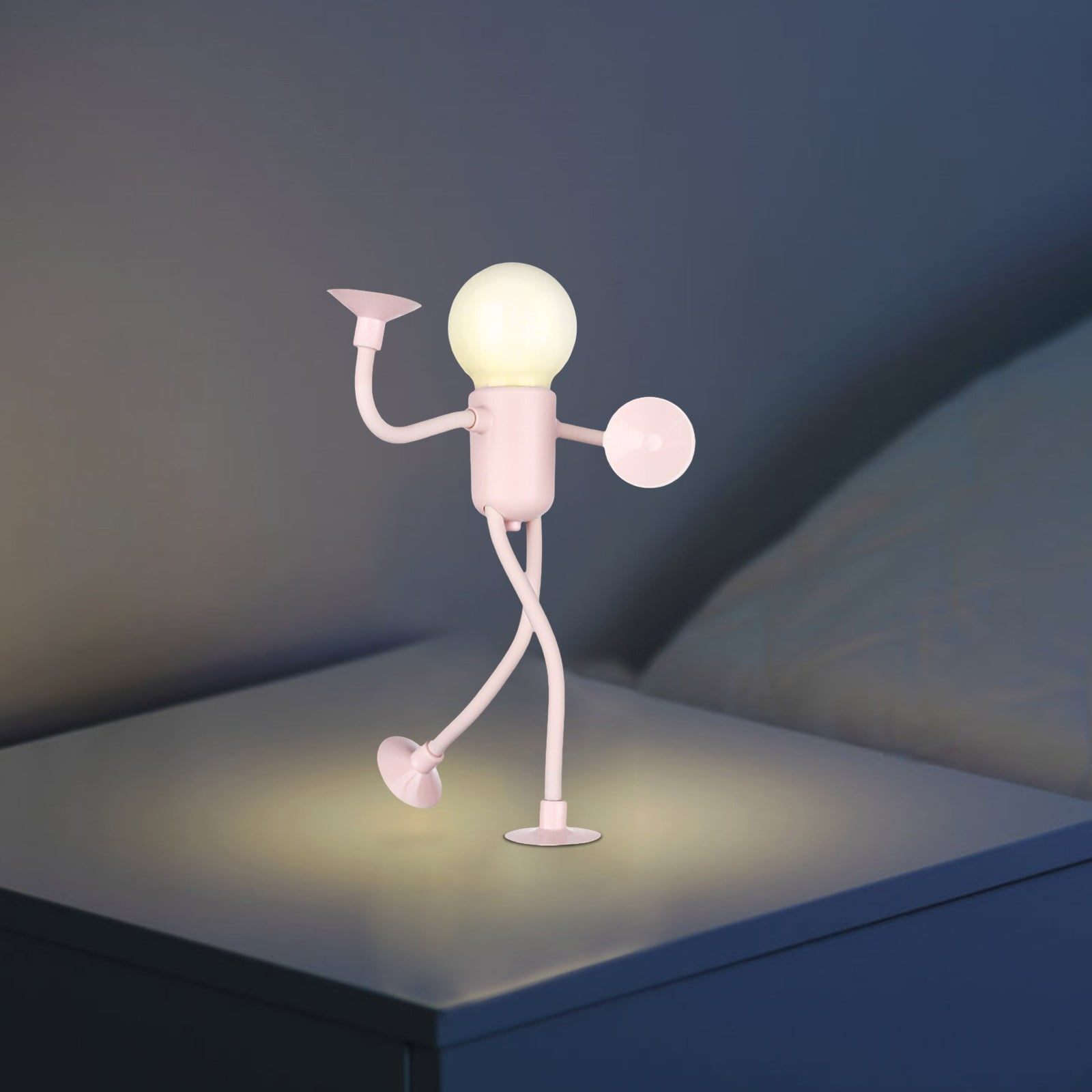 Changeable Shape Fun Sportsman Decorative Night Light, Bendable Mini Table Top Light, Suitable for Multiple Rooms (4 Color Mixes)