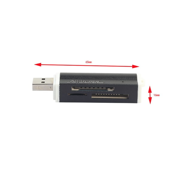 lecteur usb 2.0 multi carte mémoire : Micro SD / TF M2 MMC SDHC MS Duo -  ARGENT