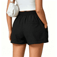 thumbnail image 4 of WULMLEO Casual Drawstring Waist Bubble Shorts for Women - High Waist Loose Fit Shorts with Side Pockets, Breathable Fabric for Everyday & Vacation Black XL, 4 of 4