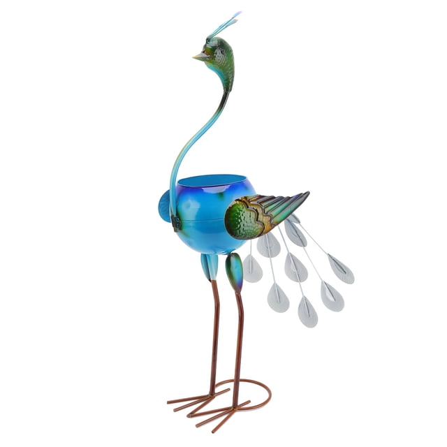 Decoraciones de jardín, maceta de pavo real, contenedor de plantas de pavo real de hierro, contenedor de plantas animales, los mejores materiales Jadeshay A