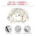thumbnail image 5 of YFYANG Women's Double Waterproof Shower Cap, Beige Colorful Star Pattern Reusable Hair Cap for All Hair Styles and Head Sizes, 5 of 9