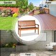 thumbnail image 4 of Costway 50'' Two Person Outdoor Garden Bench Loveseat Porch Chair Solid Wood W/Armrest, 4 of 10