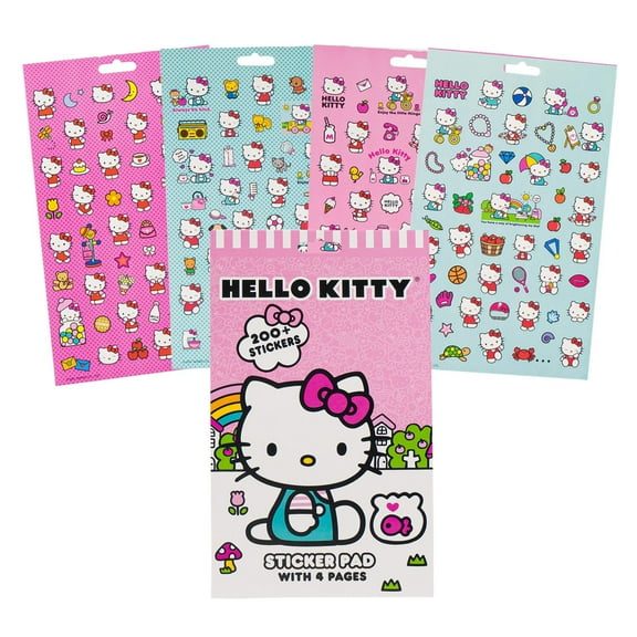 Hello Kitty Sticker Book, 4 Pages, 200 Count