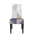 thumbnail image 2 of Dining Chair Back Cover, Water Washing, Disassembly Chair Sleeve Sliding Cover Protective Cover-Vintage Triangle Mosaic Pattern Chair Protectors Seat Covers, 2 of 8