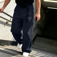 thumbnail image 4 of StSilkitty Mens Casual Pants Elastic Waist Baggy Wide Leg Pants Lightweight Soft Breathable Trousers with Pockets, 4 of 9
