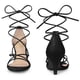 thumbnail image 3 of Strappy Kitten Heel Lace Up Sandals for Women Black US 6/UK 4/EU 36, 3 of 5