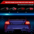 thumbnail image 3 of COUPE LED TAIL LIGHTS MATTE BLACK HOUSING SMOKED LENS RED LED BAR SEQUENTIAL TURN SIGNAL WITH BREATHING LIGHT EFFECT Made for and Compatible with 03-07 INFINITI G35, 3 of 10
