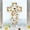 White 1pc, variant on Cross Decal, Watercolor Floral Easter Decorations Window Clings for Glass Window, Floral Cross Decal, Botanical Flower Holiday Refrigerator Stickers, for Door Wall Room Window (Purple 1pc)