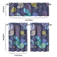 thumbnail image 6 of Kitchen Curtains 36 Inch Short - 3 Panel Set, Seashell Starfish Nautical Print, Rod Pocket Window Curtain for Tropical Beach Farmhouse, Sea Coral Cute Design, Easy Wash, 6 of 6