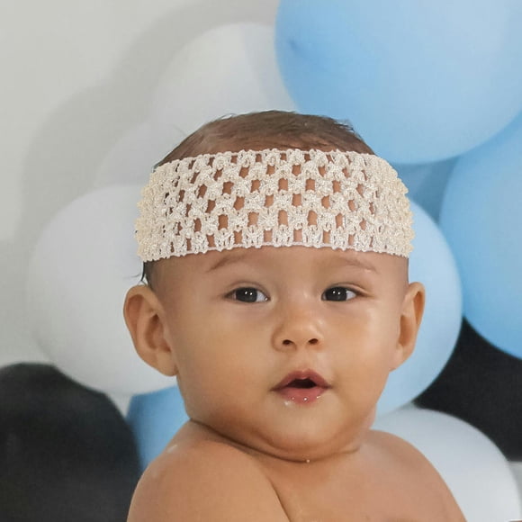 SKISUNO 24pcs Elastic Crochet Headbands Random Color Hairbands For Boy Girl Durable Band For Bows And Flowers