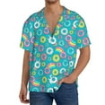 thumbnail image 3 of Wukai Donut Men's Casual Short-Sleeve Button Down Shirt - Lightweight Summer Dress Shirt for Daily Wear-, 3 of 7