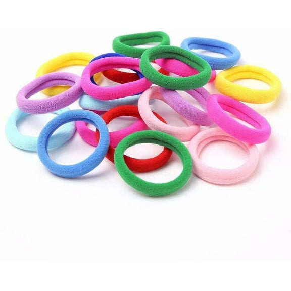 100 Pieces Mini Hairbands Girl Baby's Elastic Hair Ties Tiny Soft Rubber Bands for Baby Kids (Assorted Colors)