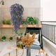 thumbnail image 5 of Cortina de pared de lavanda artificial - Flores artificiales de seda y plástico realistas para decoración de boda en porche de patio exterior, rosa púrpura blanco, 5 of 6