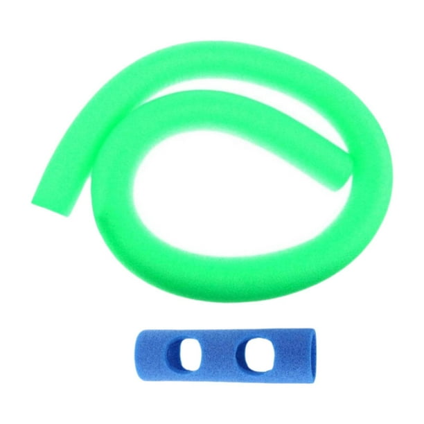Fideos de piscina con conector, prácticos, flexibles, juguete acuático, ligeros, reutilizables, palos de entrenamiento de natación, fideos de natación Verde Azul