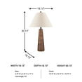 thumbnail image 7 of Signature Design by Ashley Danset Natural Wood Table Lamp with Fabric Shade - Honey Brown, 7 of 7