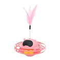 thumbnail image 1 of Teaser de plumas para gatos, suministros de entrenamiento para mascotas con rotación de 360  degree, juguete para hacer ejercicio, vaso para gatitos y gatos , rosa Yinane  Vaso de burlas de gato, 1 of 8