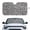 Black and Gray Leopard Print, variant on HUIACONG Colorful Retro Floral Pattern Custom Windshield Sunscreen Easy Storage for Automotive Universal Car, Sun Visor Reusable Foldable Sunshade Car Windshield Sun Shade UV Reflector