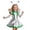 Green, variant on Girls Alien Robot Dress, Shiny Metallic Skater Dress with Antenna Headband, Halloween