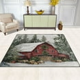 thumbnail image 3 of Non-Slip Area Rug 63x48in Indoor Washable Floor Mats Carpet Printed for Living Room, Bedroom, Home Decor Old Red Barn, 3 of 7