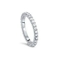 thumbnail image 2 of Bague d'Éternité en Diamant 1 Ct en Or Blanc 14 K pour Femme, Alliance Empilable, 2 of 4