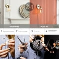 thumbnail image 5 of Globe Electric 1-Light Matte Brass Plug-in or Hardwire Indoor Wall Sconce, Smoked Amber Glass Shade, 5 of 9