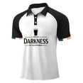 thumbnail image 3 of Retro Hello Darkness My Old Friend Shirt for Men Button Down Short Sleeve Shirts St Patricks Day Irish Drinking Polo Shirt Graphic Ireland Golf Shirts,White S, 3 of 5