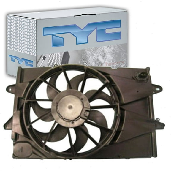 TYC Dual Radiator & Condenser Fan Assembly compatible with Chevrolet Equinox 2.4L L4 2010-2017