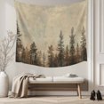 thumbnail image 5 of Brown Forest Tapestry for Bedroom Wall Hanging Tapestry, Vintage Tree Farmhouse Botanical Ceiling Backdrop Tapestries Poster Blanket Wall Decor for Teens Room Living Room Dorm 39" x 59", 5 of 8