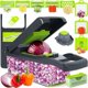 thumbnail image 1 of 16-in-1 Kitchen Mandoline Slicer, Manual, Multi-function with 8 Blades for Slicing, Cutting and Grating Vegetables and Fries, 1 of 5