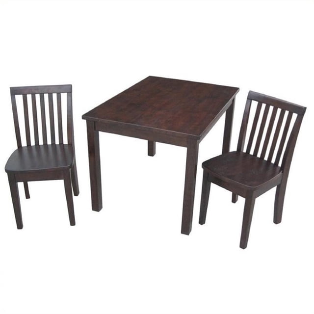 International Concepts Ensemble de Table Mission 3 Pcs en Moka Riche
