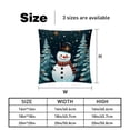 thumbnail image 5 of Snowman Velvet Throw Pillow Covers with Unique Patterns - Set of 2, 16x16, 18x18, 20x20 Inches or Living Room, Bedroom, and More!, 5 of 6