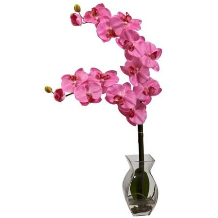 Nearly Natural 1295-DP Orchidée avec Arrangement de Vase, Rose Foncé