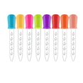 thumbnail image 1 of 8 Clear 5ML Graduated Pipettes, Multicolor Silicone Plastic Pipettes with Ball Tip, for Making Kitchen Confectionery Oil Glue, 1 of 5